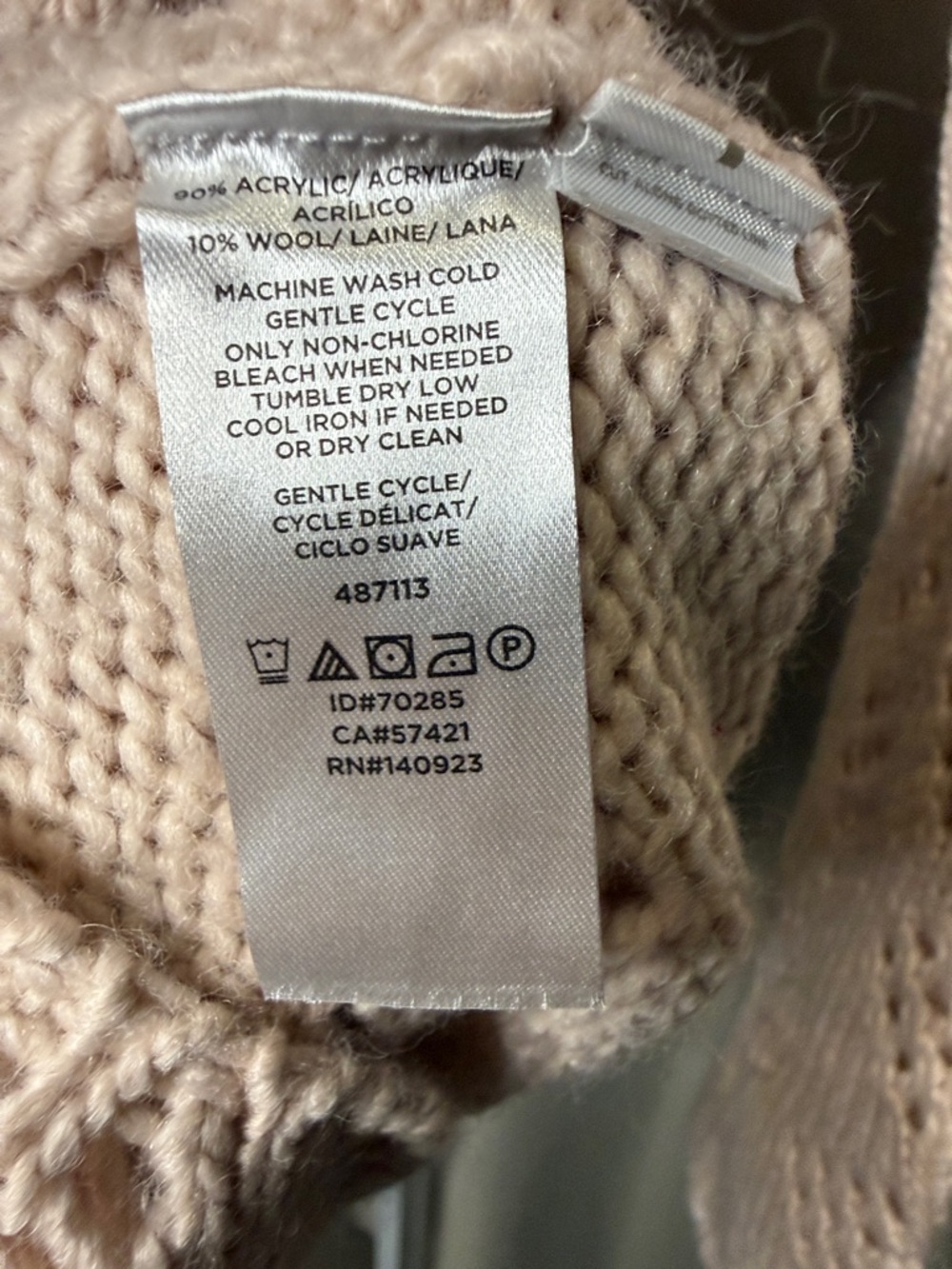 LOFT Womens Blush Pink Pointelle Diamond Cable Knit Crewneck Sweater XXS - Picture 5 of 5